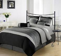 Black And Grey Comforter Set Chezmoi Collection 7 Pieces 3 Tone Black Grayish Green Embroidery Comforter Set Bed In A Bag Queen Size Bedding Comforter Sets Bedding Sets Best Bedding Sets