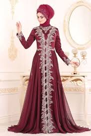 Tesetturlu Abiye Elbise Tesetturlu Abiye Elbise Aplikeli Bordo Tesettu 2020 Aksamustu Giysileri Elbise The Dress