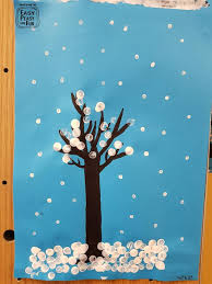 Winter Tree Finger Painting Quick Art Project For Kids Winter Art Projects Kids Art Projects Winter Crafts For Kids