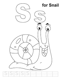 S For Snail Coloring Page With Handwriting Practice Download Free S For Snail Coloring Pa Coloring Pages Kids Handwriting Practice Preschool Color Activities