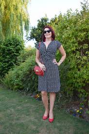 Black And White Polka Dot Dress With Red Accessories White Polka Dot Dress Polka Dot Dress Red Accessories