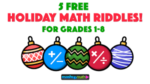 Rhyming text invites young readers to find hidden objects in photographs of various christmas items. 5 Fun Christmas Math Riddles And Brain Teasers For Grades 1 8 Mashup Math