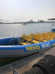Ray's students, nemo meets pearl and her friends, tad and sheldon, while waiting to start school. Dubai Activities Nemo Boat