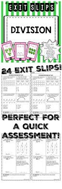 24 Division Exit Slips That Include Equal Groups Repeated Subtraction Arrays Number Lines Word Pro Word Problems Teaching Third Grade Third Grade Resources
