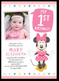 We can help a little there, too. Disney Minnie Mouse Baby Girl 1st Birthday Invitation Shutterfly