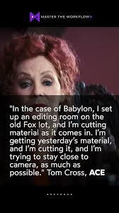 Film editor Tom Cross talks about his experience editing, 𝘉𝘢𝘣𝘺𝘭𝘰𝘯.