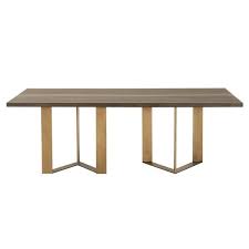 Orient Express Furniture 4636 Woak Bra Midtown Dining Table Whiskey Oak Brass Extension Dining Table Dining Table Dining Table In Kitchen