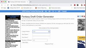 Use A Randomizer To Create Fantasy League Draft Order