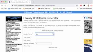 the fcs use a randomizer to create draft order