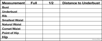 blank body measurement chart for sewing images