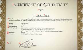 It means that photographs are available in a limited number of copies. What Is A Certificate Of Authenticity How To Create Art