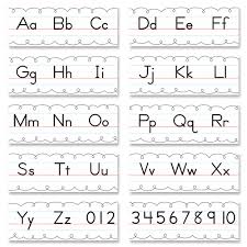 A cursive writing chart displayed in a prominent location will . Cursive Alphabet Line Bulletin Board Creative Teaching Press