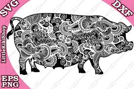 Download Free Zentangle Pig Svg Mandala Pig Svg Zentangle Animal Svg Crafter File Download Free Svg Cut Files Cricut Silhouette Design
