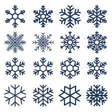 Set Of Vector Snowflakes Snowflake Texture For Decoration Geometric Snow Symbol Vector Art Illustration Snowflakes Drawing Snowflakes Art Snow Flake Tattoo