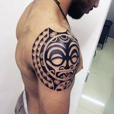 80 Tribal Shoulder Tattoos For Men Masculine Design Ideas