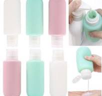 Shampoo Container Travel Size Silicone Refillable Bottle Lotion Squeeze  Tube | eBay