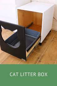 Sliding Box Cat Litter Tray Cat Furniture Diy Litter Box Furniture