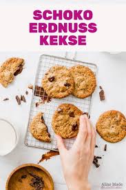 Vegane Erdnussbutter Kekse Mit Schokolade Aline Made Erdnussbutter Kekse Kekse Rezept Einfach Rezept Kekse
