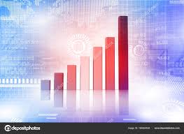 Financial Charts Graphs Render Stock Photo Bluebay2014