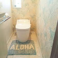 ハワイを感じたい aloha しまむら トイレマット panasonic ハワイ大好き などのインテリア実例 2016 05 13 16 04 00 roomclip ルームクリップ トイレマット トイレ インテリア 新築 トイレ