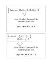 Rational Zero Theorem Scavenger Hunt Theorems Teaching Secondary Education Math