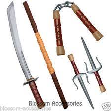 Teenage mutant ninja turtles elevator troubles. A305 Teenage Mutant Ninja Turtle Tmnt Weapons Nunchucks Staff Katana Sais Ebay