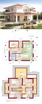 Einfamilienhaus Stadtvilla Im Landhausstil Mediterran Mit Walmdach Architektur Grundriss Modern Offen Gerade Treppe Mediterranes Haus Walmdach Architektur