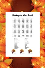 The free christmas printables below will make your holiday shine extra bright this year. Printable Thanksgiving Word Search Puzzle Jinxy Kids