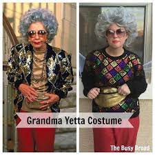 Grandma Yetta Costume Old Lady Costume Old People Costume Grandma Costume
