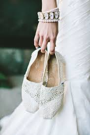 15 Ways To Wear Flat Shoes At Your Wedding Toms Wedding Shoes Bride Shoes Flats Wedding Shoes Flats