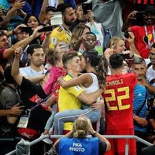 Welcome to my official facebook page! Bruno Fahy On Twitter Belgium S Thomas Meunier And Meunier S Girlfriend Deborah Panzokou Celebrate After A Soccer Game Between Belgian National Soccer Team The Red Devils And Brazil In Kazan Russia Friday 06