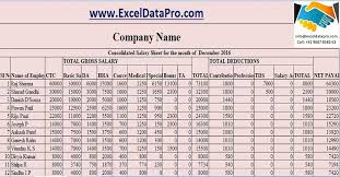 download salary sheet excel template exceldatapro