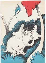 1950s Dr Seuss Vintage Print Horton Hears A Who Elephant With Etsy Dr Seuss Art Dr Seuss Illustration Elephant Illustration