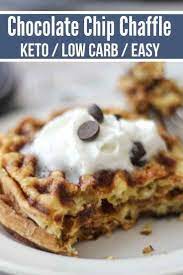 Chocolate Chip Chaffle Keto Recipe Quick Delicious Recipe Keto Dessert Easy Keto Chocolate Chips Keto Dessert Recipes