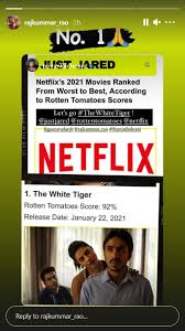 Top 100 horror movies best horror tv series on netflix according to imdb and rotten tomatoes the sandman season 1 featurette. Priyanka Chopra Jonas And Rajkummar S The White Tiger Becomes Rotten Tomatoes Best Movie