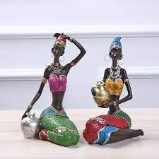 This statue is in good condition. Africa Resin Statue Folk Art African Girls Home Decor Statues Resin Figurine Home Decoration Love Africa Women Figurine Statues Sculptures Aliexpress