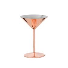 The copper martini glasses by mosscoff puts a trendy spin on the traditional crystal or glass silhouette. Cocktail Martini Set Copper 2 Pieces Barprofessional