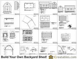 Material lists to plan out your project. 10x20 Gambrel Shed Plans 10x10 Barn Shed Plans