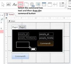 When you click on the tab pages, the tab control's change event fires and a message box shows the caption of the selected tab. Button Control On Tab Control Pages Microsoft Access Vba