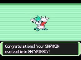 Pokemon Flora Sky Shiny Shaymin Evolves Youtube