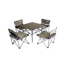 If you're looking to set up a temporary play space or if you're on a budget, you should consider a set with a folding table and folding chairs that pack up easily into a small footprint, reducing clutter. Portable Children S Camping Table And Chair Set Walmart Com Walmart Com