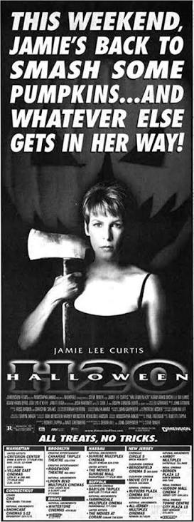 The Horrors of Halloween: HALLOWEEN H20: 20 YEARS LATER (1998): A Look at  Newspaper & Trade Ads, VHS, DVD & Blu-ray Cover Art