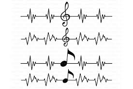 On the other hand, if we take 8hz as our starting point and work upwards by five octaves (i.e. Musical Notes Svg Musical Heart Beat Svg Files Treble Clef By Doodle Cloud Studio Thehungryjpeg Com