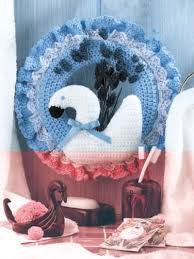 Crochet For The Home Crochet Decor Patterns Swan Wreath Manualidades Cojines Cisnes