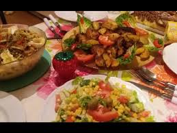 مائدة غداء او عشاء للضيوف و المناسبات بطريقة سريعة و بسيطة Cuisineolfa Youtube