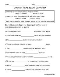 Irregular Plural Nouns Worksheets More More Nouns Worksheet Irregular Plural Nouns Worksheet Irregular Nouns