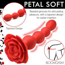 Bloomgasm Rose Twirl 10X Vibrating & Rotating Anal Beads