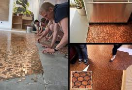 Kelly graham takes penny tile flooring to a whole new level by creating a diy penny floor stunning mosiac design using 7,500 coins. A Penny Backsplash