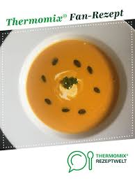 Kurbiscremesuppe Mit Kokosnussmilch Rezept Kurbiscremesuppe Thermomix Rezepte Lebensmittel Essen