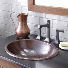 hammered copper bathroom sink